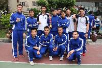 圖為男子羽球項目勇奪亞軍賽後參賽隊伍合照